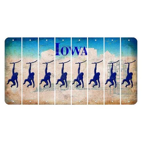 Iowa Farm Scene Cut License Plate Strips (Set of 8) Monkey