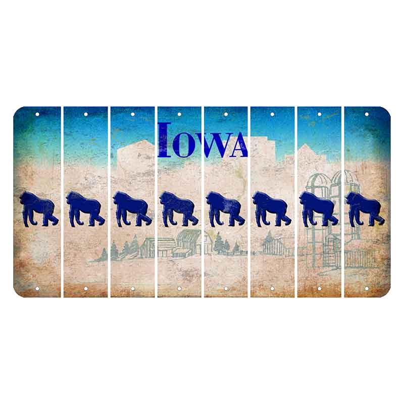 Iowa Farm Scene Cut License Plate Strips (Set of 8) Gorilla