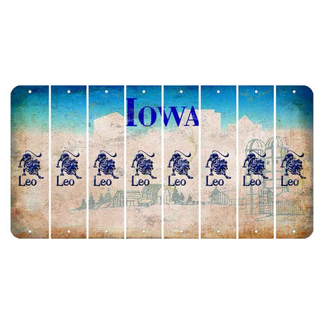 Iowa Farm Scene Cut License Plate Strips (Set of 8) Zodiac Sign - Leo