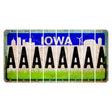 Iowa Grass Field Cut License Plate Strips (Set of 8) A