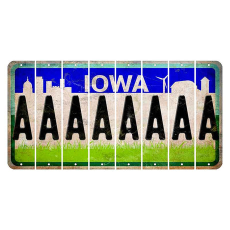 Iowa Grass Field Cut License Plate Strips (Set of 8) A