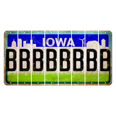 Iowa Grass Field Cut License Plate Strips (Set of 8) B