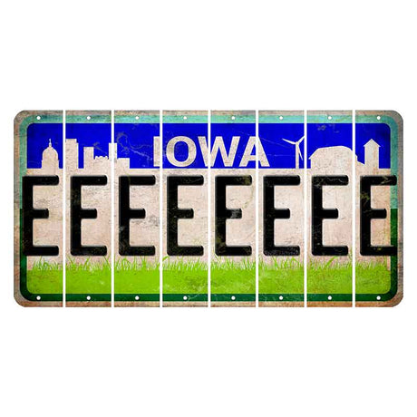 Iowa Grass Field Cut License Plate Strips (Set of 8) E