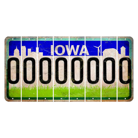 Iowa Grass Field Cut License Plate Strips (Set of 8) O