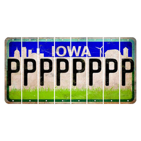 Iowa Grass Field Cut License Plate Strips (Set of 8) P