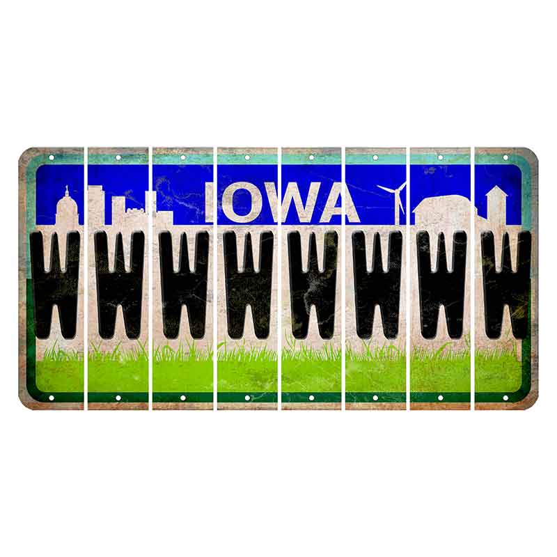 Iowa Grass Field Cut License Plate Strips (Set of 8) W