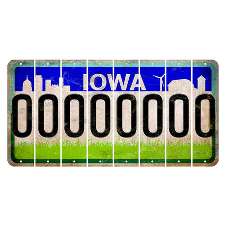 Iowa Grass Field Cut License Plate Strips (Set of 8)