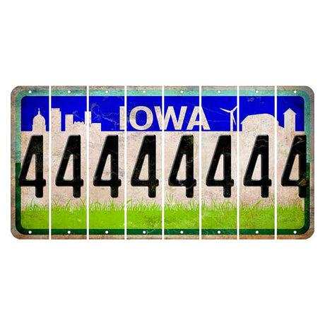 Iowa Grass Field Cut License Plate Strips (Set of 8) 4