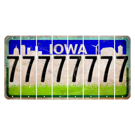 Iowa Grass Field Cut License Plate Strips (Set of 8) 7