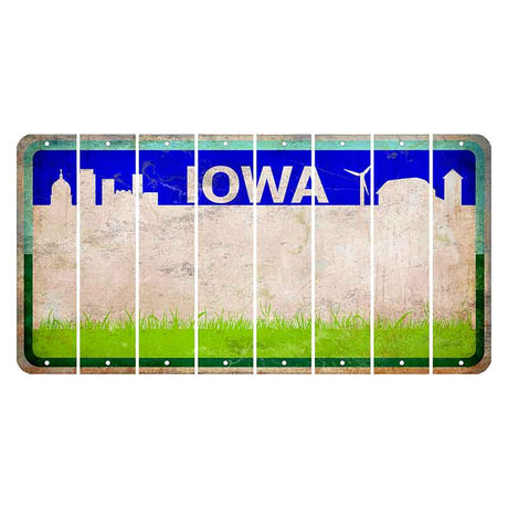 Iowa Grass Field Cut License Plate Strips (Set of 8) Blank