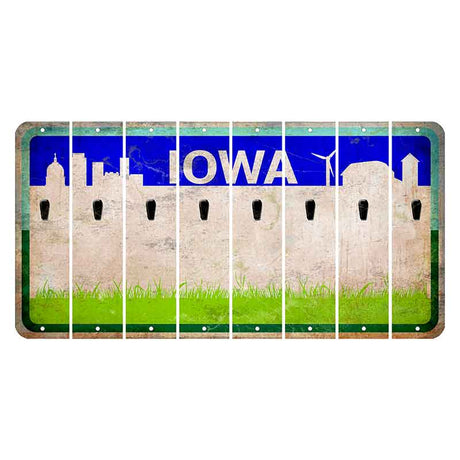 Iowa Grass Field Cut License Plate Strips (Set of 8) Apostrophe