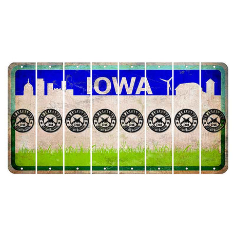 Iowa Grass Field Cut License Plate Strips (Set of 8) 2nd Amendment