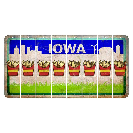 Iowa Grass Field Cut License Plate Strips (Set of 8) French Fries