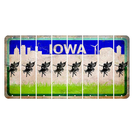 Iowa Grass Field Cut License Plate Strips (Set of 8) Fairy