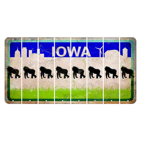 Iowa Grass Field Cut License Plate Strips (Set of 8) Gorilla