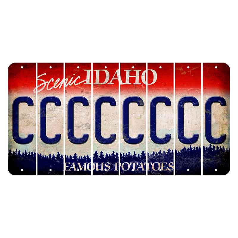 Idaho Scenic Cut License Plate Strips (Set of 8)