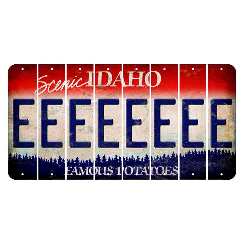 Idaho Scenic Cut License Plate Strips (Set of 8)