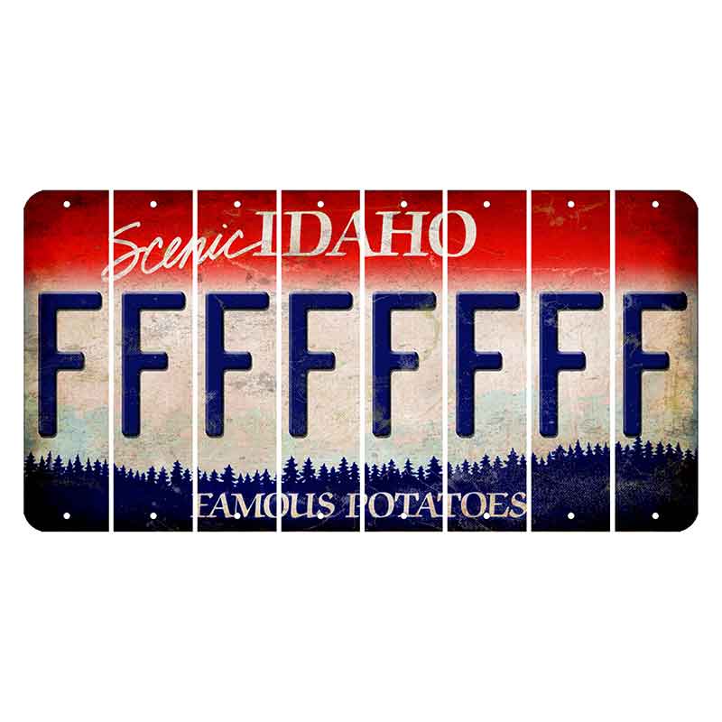 Idaho Scenic Cut License Plate Strips (Set of 8)