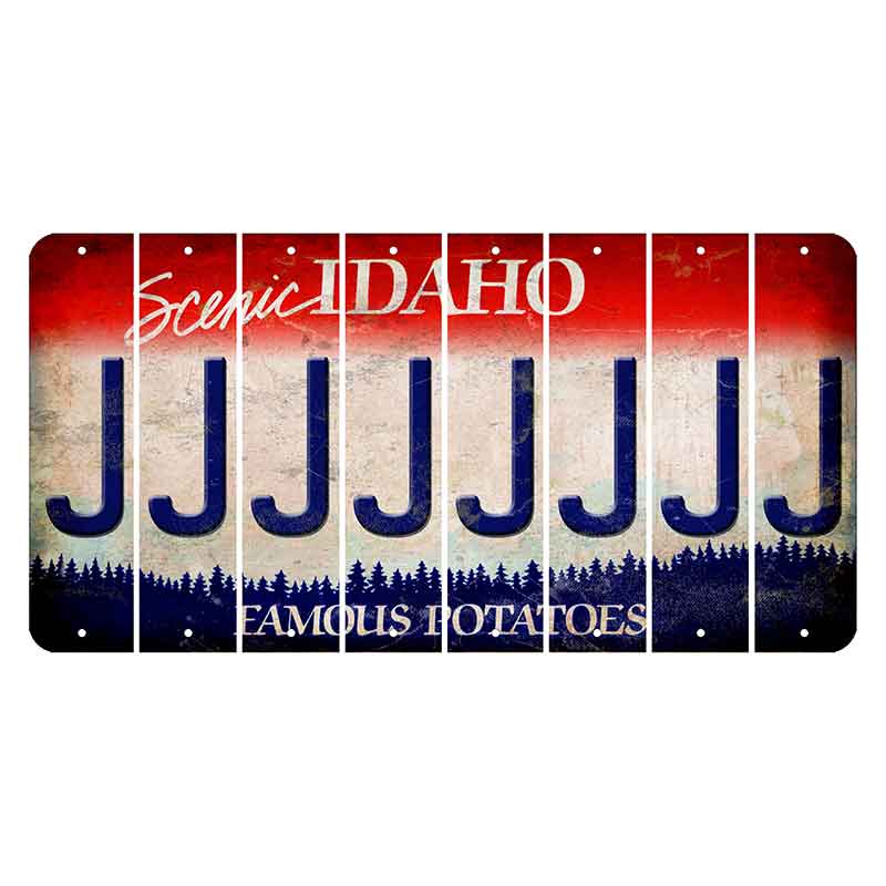 Idaho Scenic Cut License Plate Strips (Set of 8)