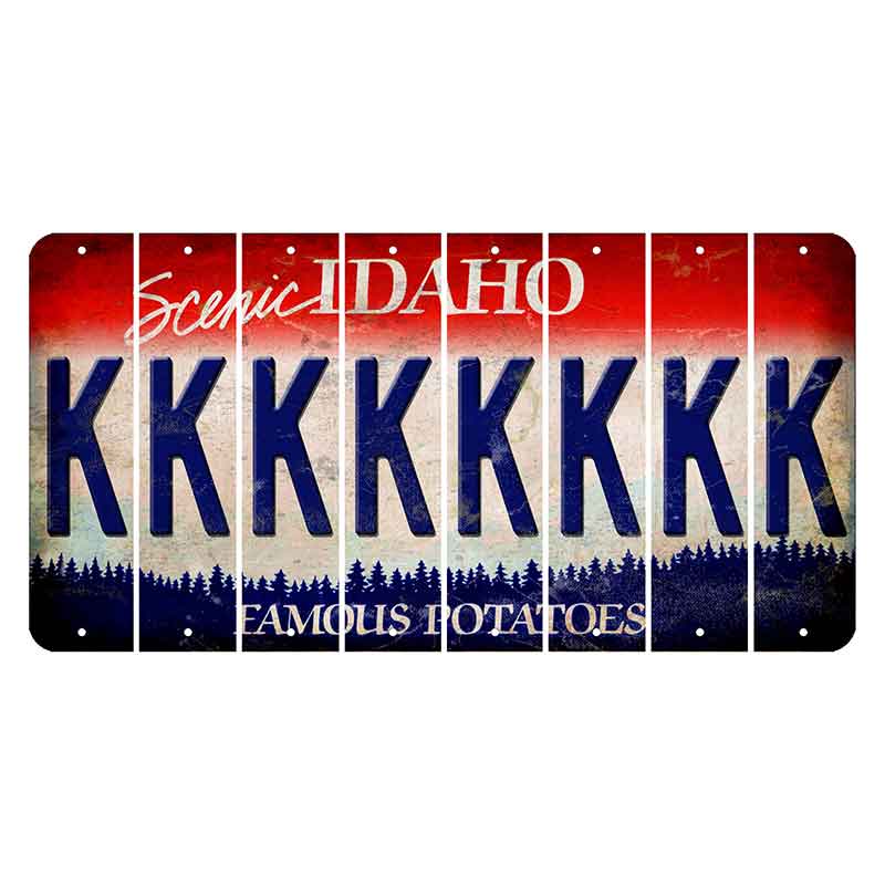 Idaho Scenic Cut License Plate Strips (Set of 8)