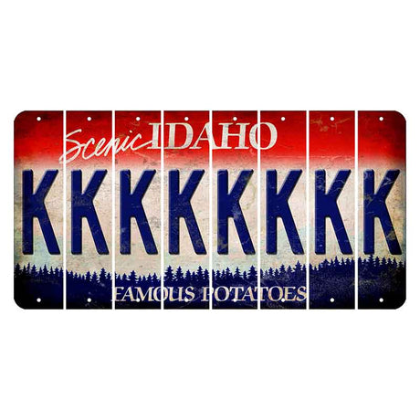 Idaho Scenic Cut License Plate Strips (Set of 8)