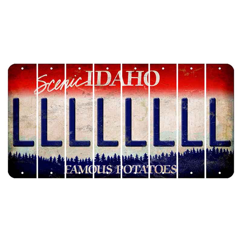 Idaho Scenic Cut License Plate Strips (Set of 8)