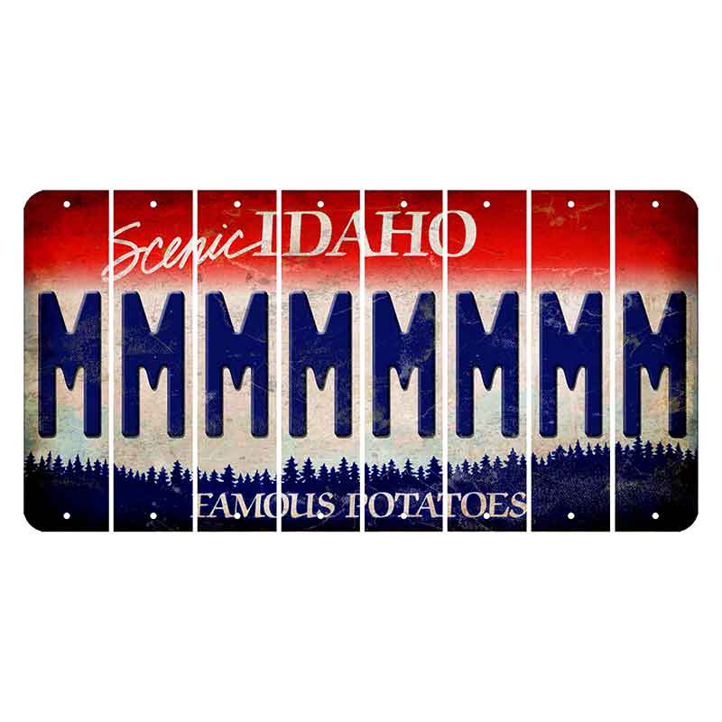 Idaho Scenic Cut License Plate Strips (Set of 8)