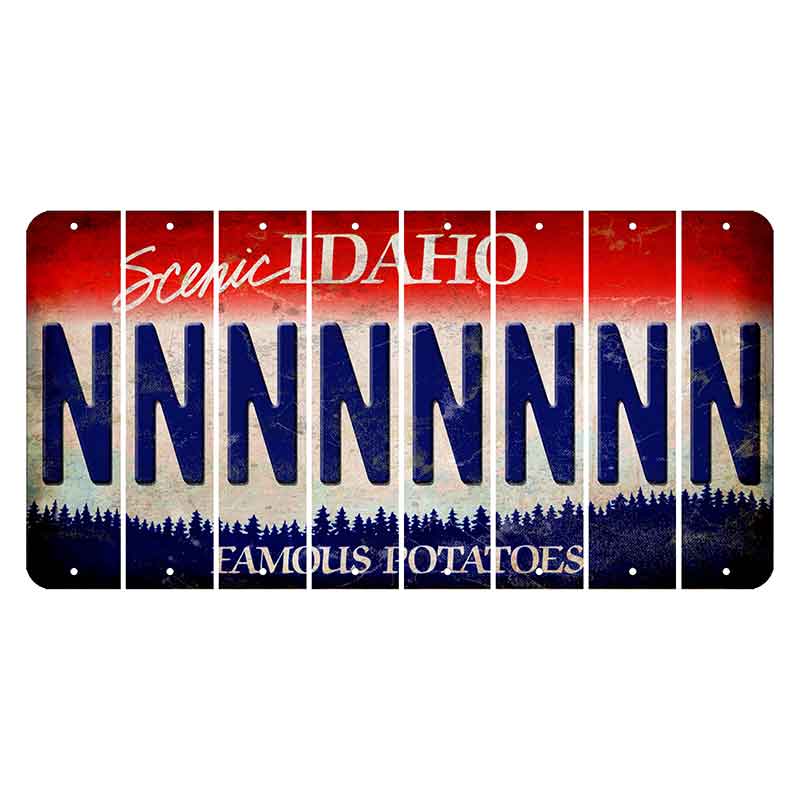 Idaho Scenic Cut License Plate Strips (Set of 8) N
