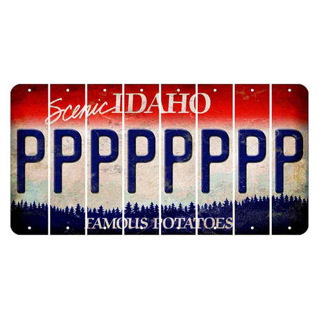 Idaho Scenic Cut License Plate Strips (Set of 8)