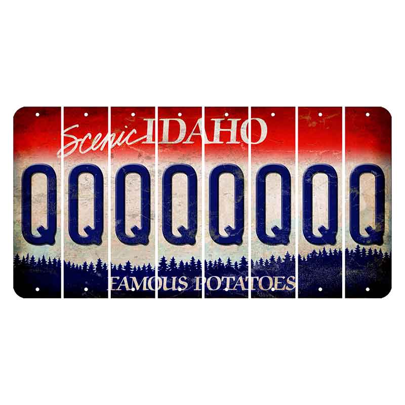 Idaho Scenic Cut License Plate Strips (Set of 8)