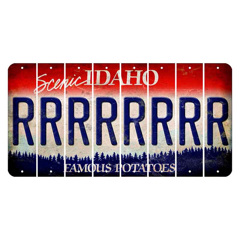 Idaho Scenic Cut License Plate Strips (Set of 8)