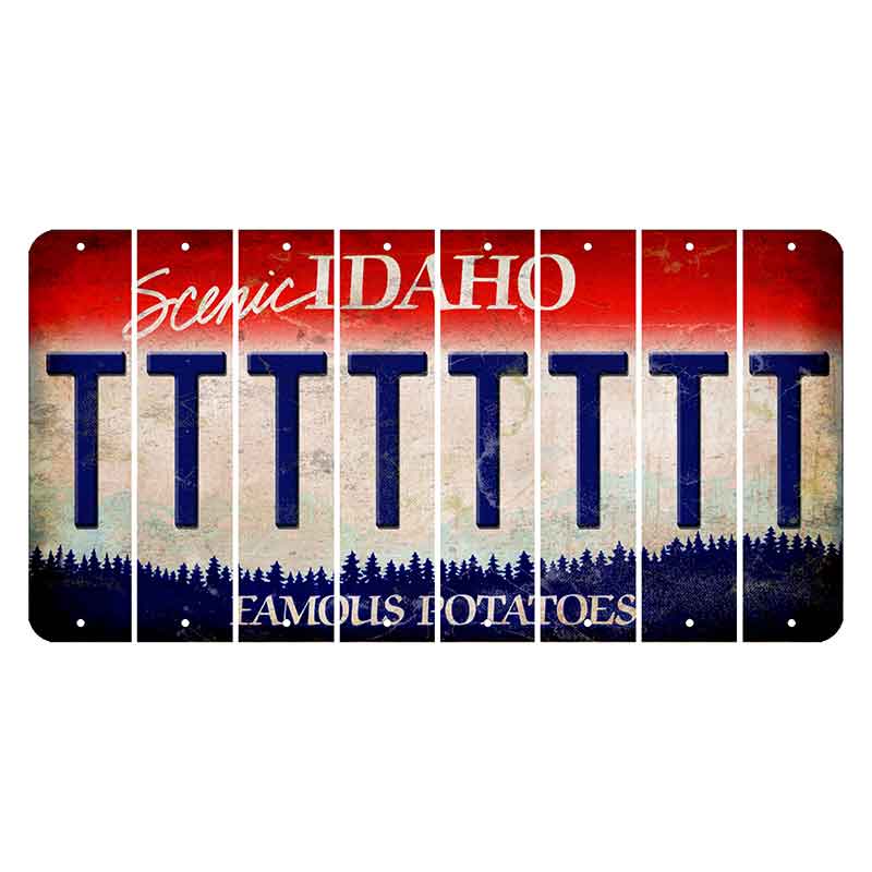 Idaho Scenic Cut License Plate Strips (Set of 8)