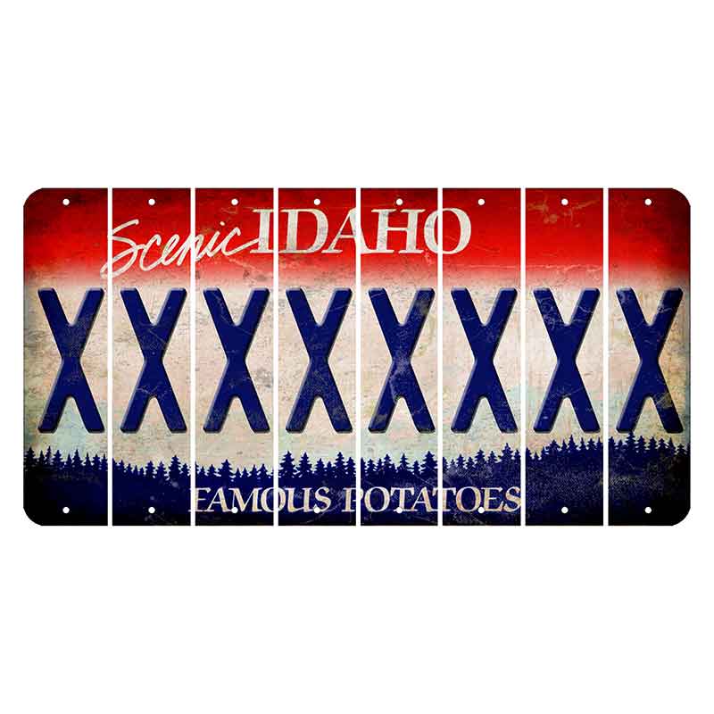 Idaho Scenic Cut License Plate Strips (Set of 8) X