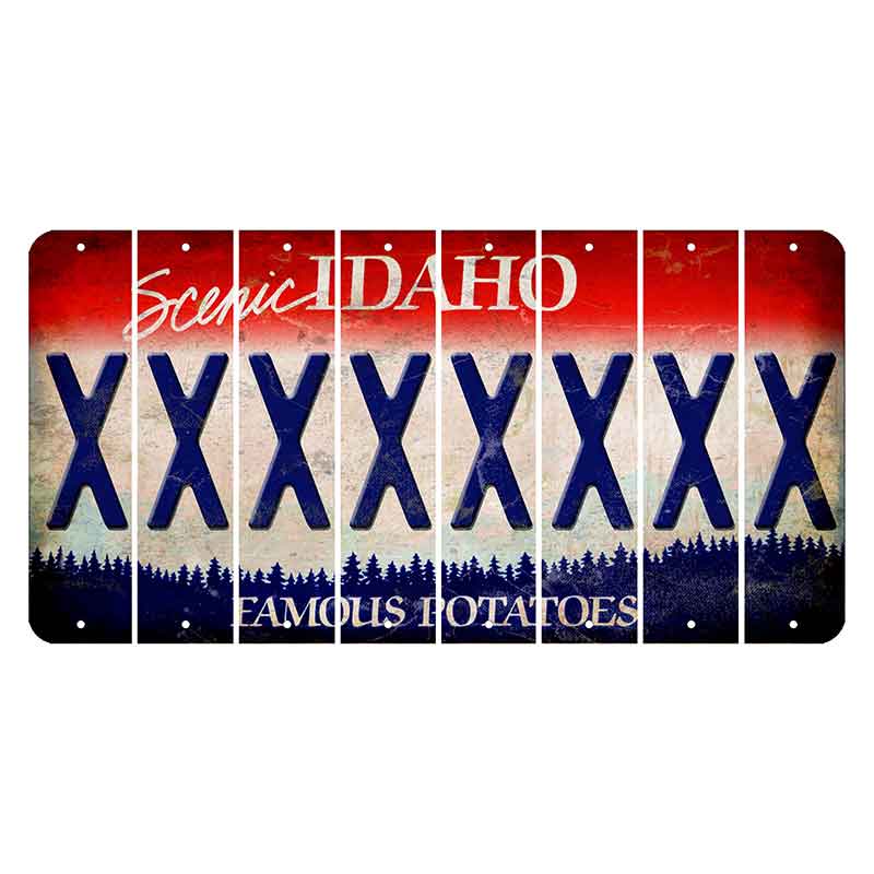 Idaho Scenic Cut License Plate Strips (Set of 8)