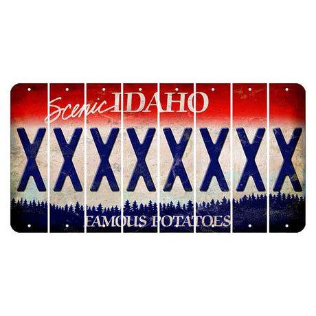 Idaho Scenic Cut License Plate Strips (Set of 8)