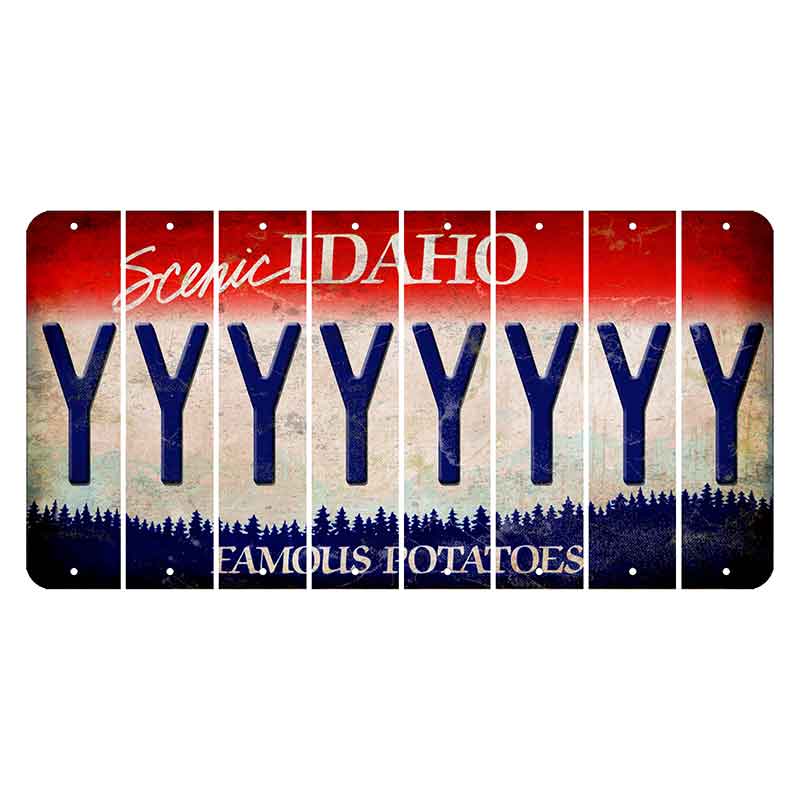 Idaho Scenic Cut License Plate Strips (Set of 8) Y