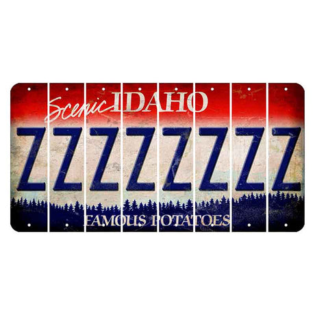 Idaho Scenic Cut License Plate Strips (Set of 8)