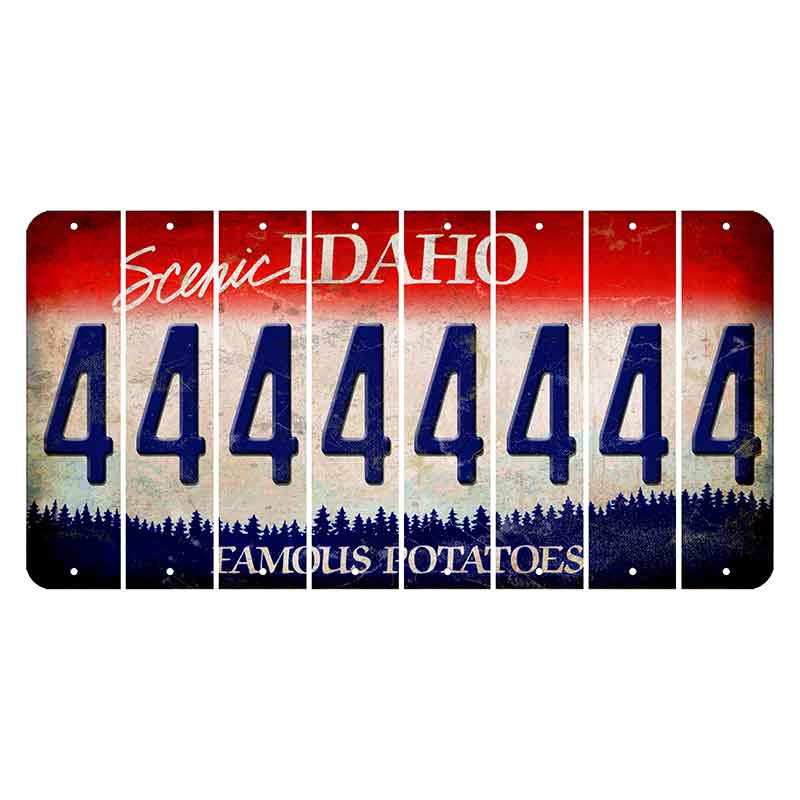 Idaho Scenic Cut License Plate Strips (Set of 8) 4