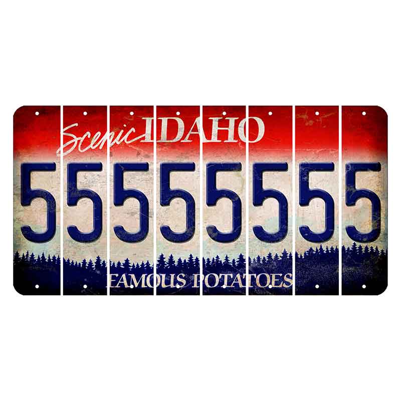 Idaho Scenic Cut License Plate Strips (Set of 8)