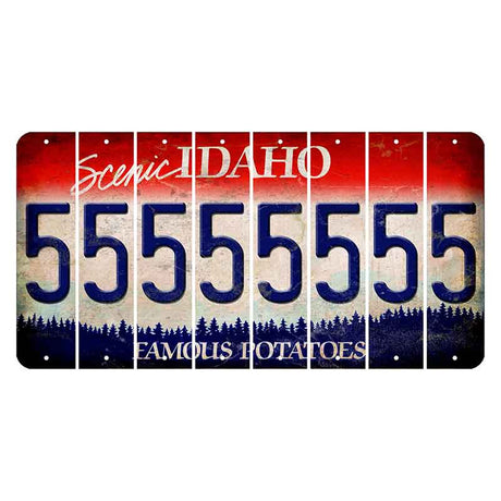 Idaho Scenic Cut License Plate Strips (Set of 8)