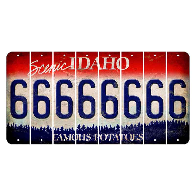 Idaho Scenic Cut License Plate Strips (Set of 8) 6