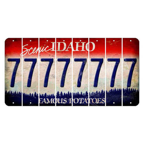 Idaho Scenic Cut License Plate Strips (Set of 8)