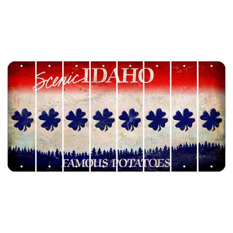 Idaho Scenic Cut License Plate Strips (Set of 8) Shamrock