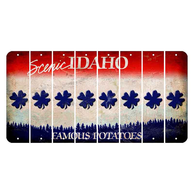 Idaho Scenic Cut License Plate Strips (Set of 8)