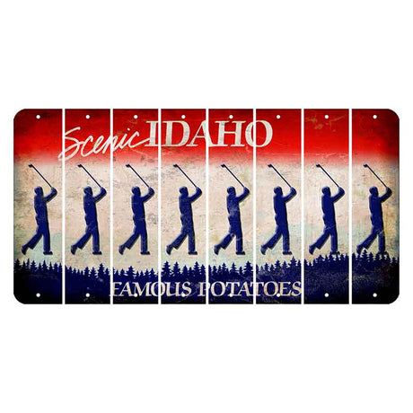 Idaho Scenic Cut License Plate Strips (Set of 8)