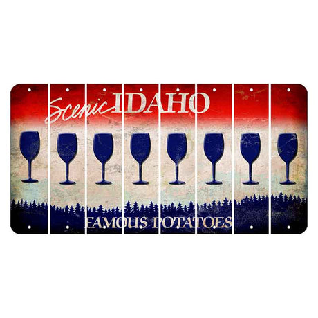 Idaho Scenic Cut License Plate Strips (Set of 8)