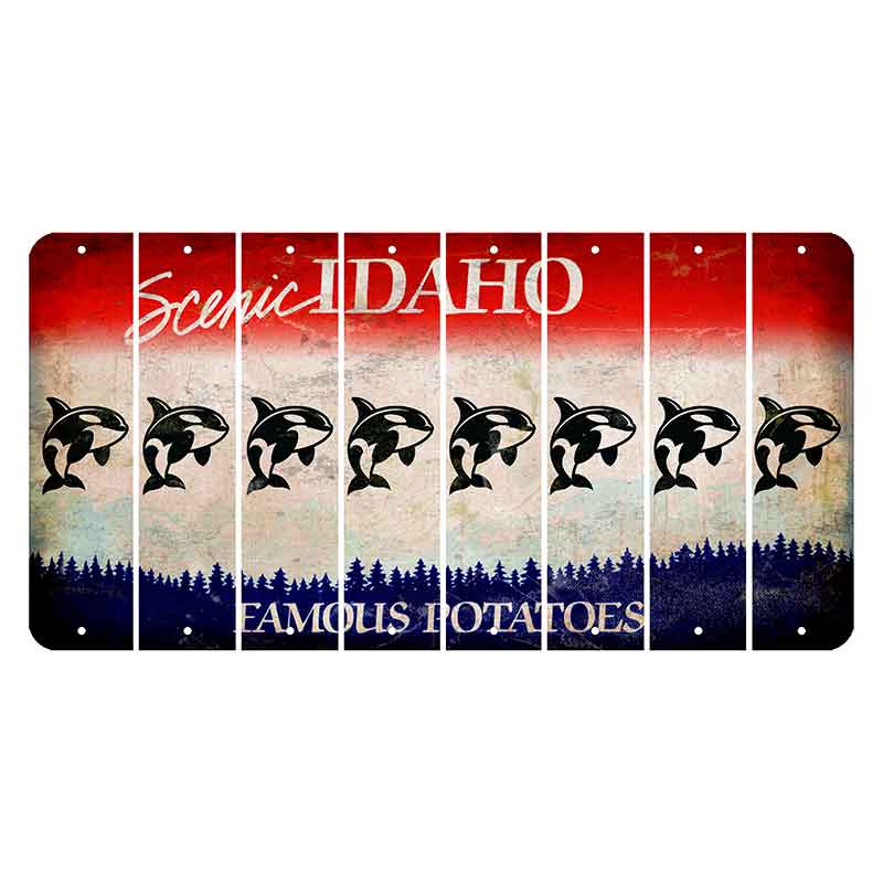 Idaho Scenic Cut License Plate Strips (Set of 8)