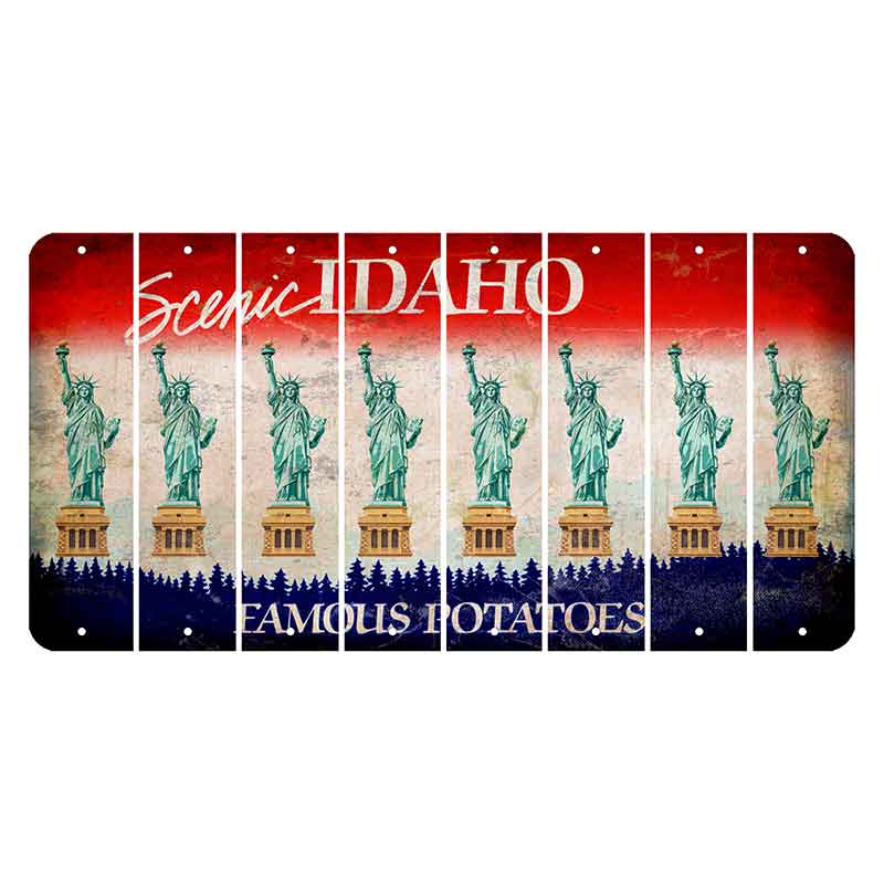 Idaho Scenic Cut License Plate Strips (Set of 8) Statue of Liberty