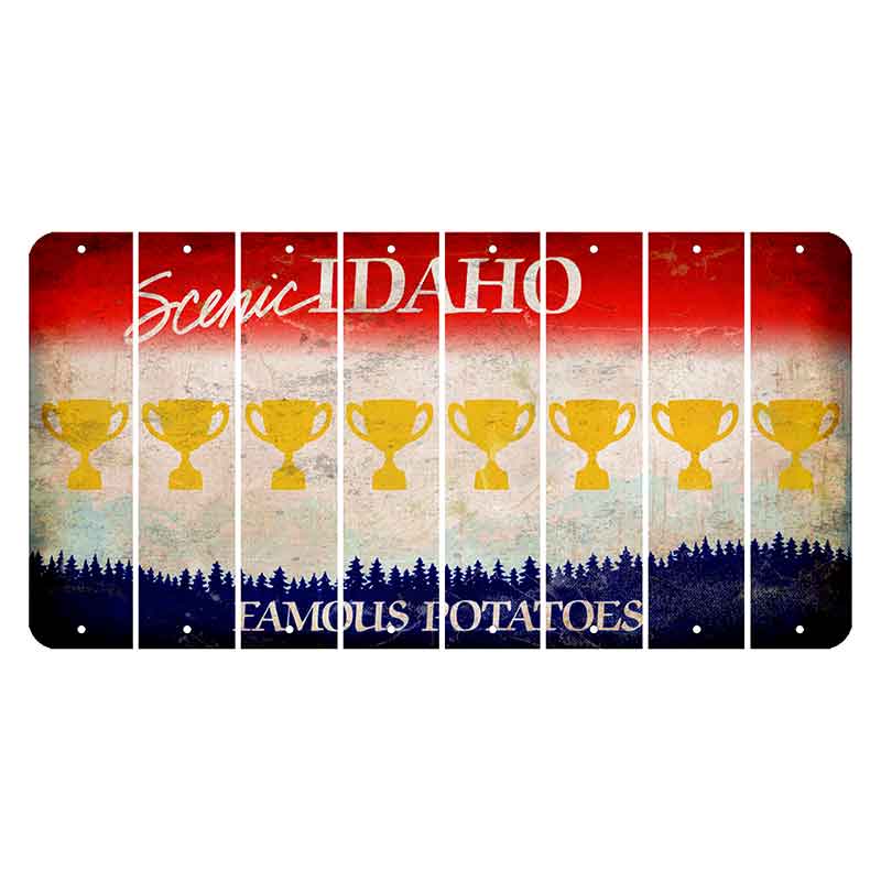Idaho Scenic Cut License Plate Strips (Set of 8) Trophy