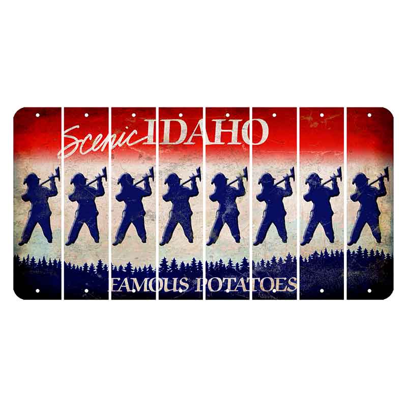 Idaho Scenic Cut License Plate Strips (Set of 8)